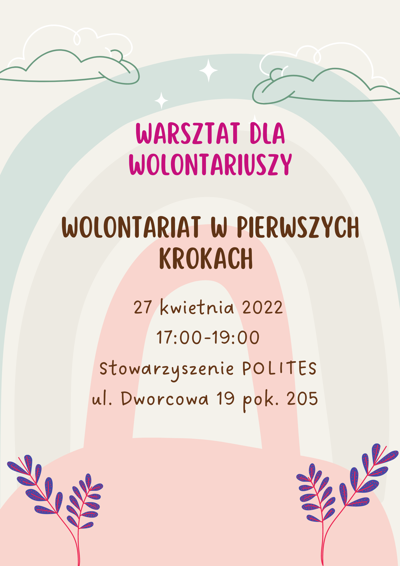 Warsztaty dla wolontariuszy| Wolontariat w pierwszych krokach kwiecień 2022