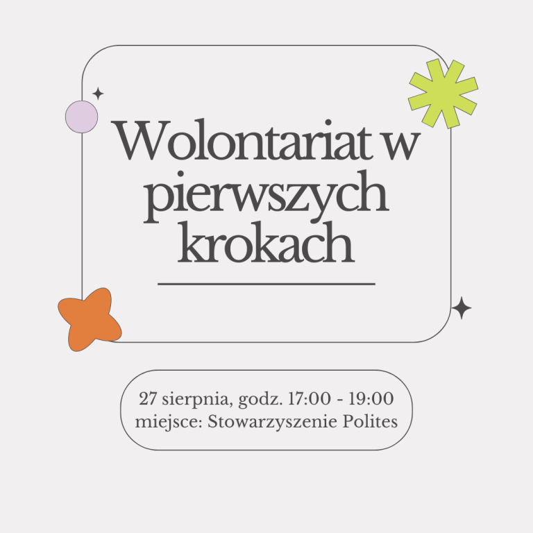Warsztaty wolontariat w pierwszych krokach | sierpień 2024 r.