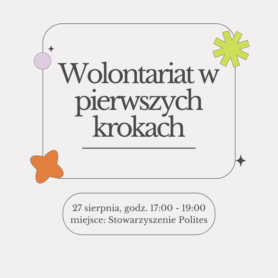 Warsztaty wolontariat w pierwszych krokach | sierpień 2024 r.