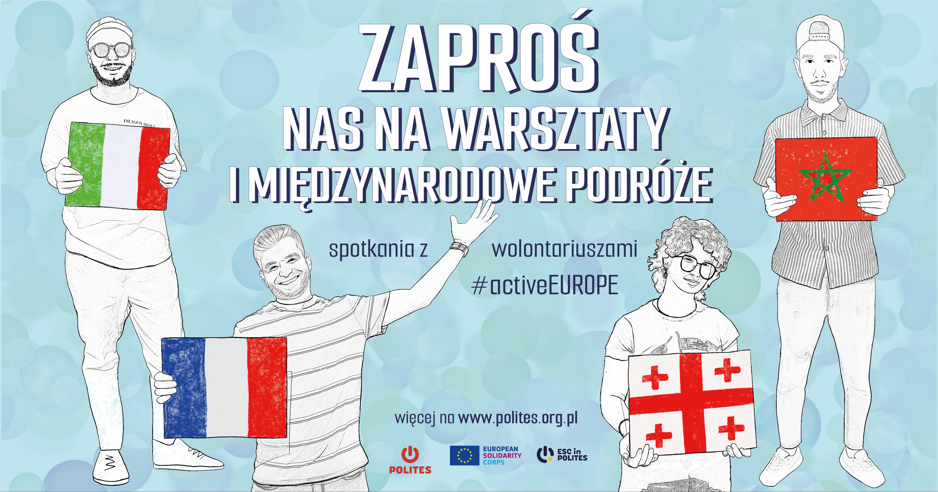 Zaproś nas na spotkanie | warsztaty z wolontariuszami europejskimi #activeEUROPE 2023_2024