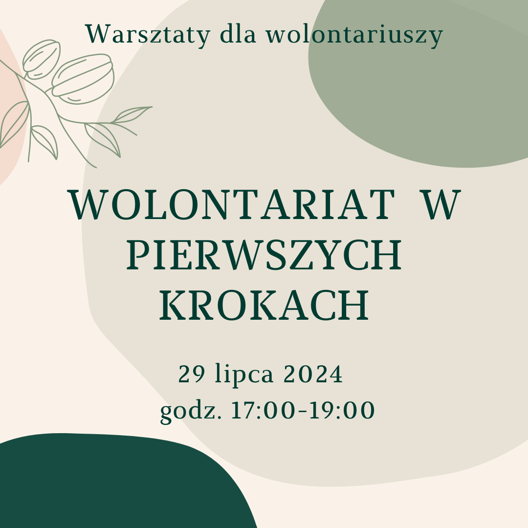 Warsztat Wolontariat w pierwszych krokach | lipiec 2024